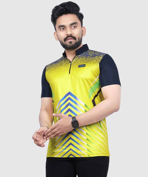 dhaari by unique creation Men Printed Mandarin Collar Polyester Y