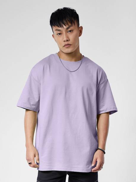 URBANICE Printed, Graphic Print, Typography Men Round Neck Purple T-Shirt