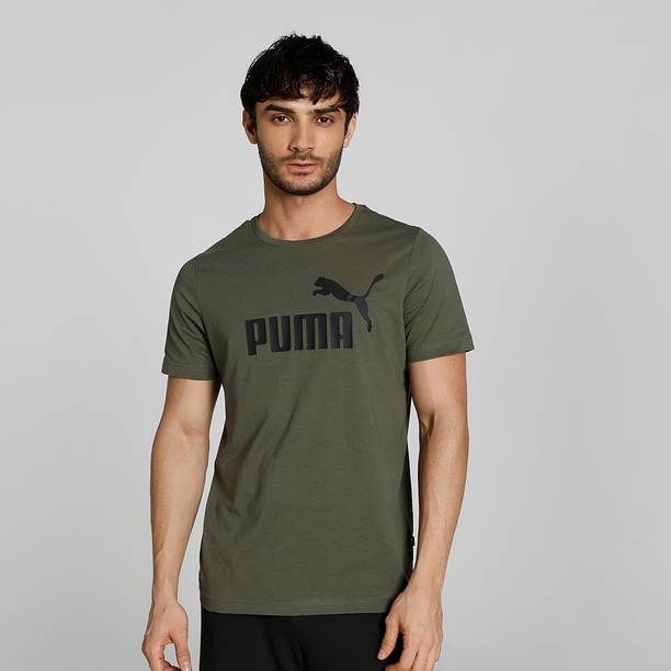 Men Solid Crew Neck Pure Cotton Green T-Shirt