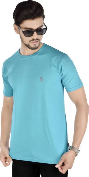 Jeiri Solid Men Round Neck Green T-Shirt