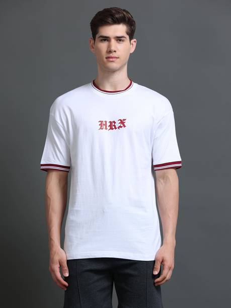 Men Self Design Round Neck Pure Cotton White T-Shirt