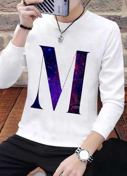 Men Solid Round Neck Polyester White T-Shirt