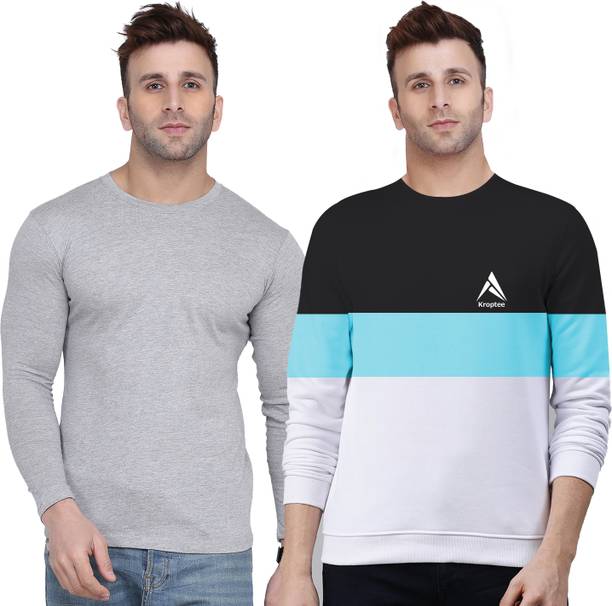 Full Sleeve T Shirts With Collar Combo Buy Full Sleeve T Shirts With