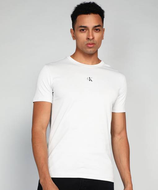 Men Solid Crew Neck Cotton Blend Grey T-Shirt