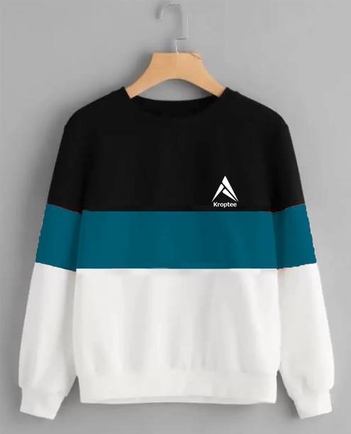 Women Colorblock Round Neck Cotton Blend Multicolor T-Shirt