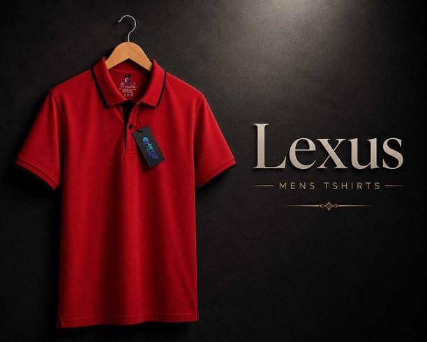 Men Solid V Neck Cotton Blend Red T-Shirt