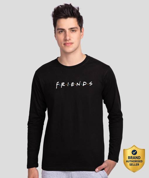 BEWAKOOF Typography Men Round Neck Black T-Shirt