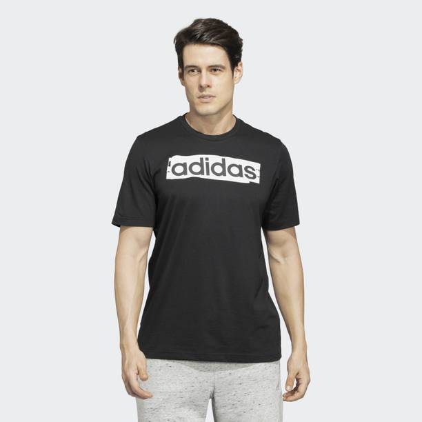 Men Typography Round Neck Pure Cotton Black T-Shirt