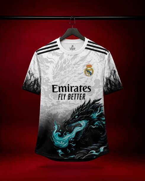 Men Graphic Print, Printed Round Neck Polyester White, Black T-Shirt