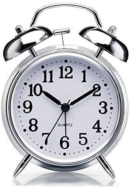 RVK Analog Silver Clock
