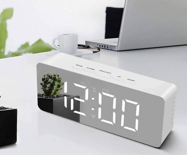 Hiwaga Digital White, Silver Clock