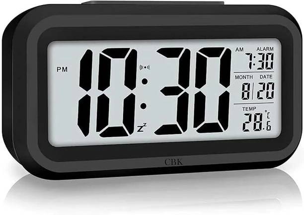 AERYS Digital Date & Temperature Alarm Table Clock for Students, Home, Office Clock