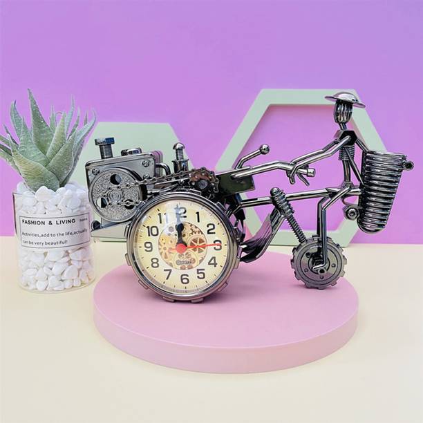 Spiaty Analog Silver3 Clock