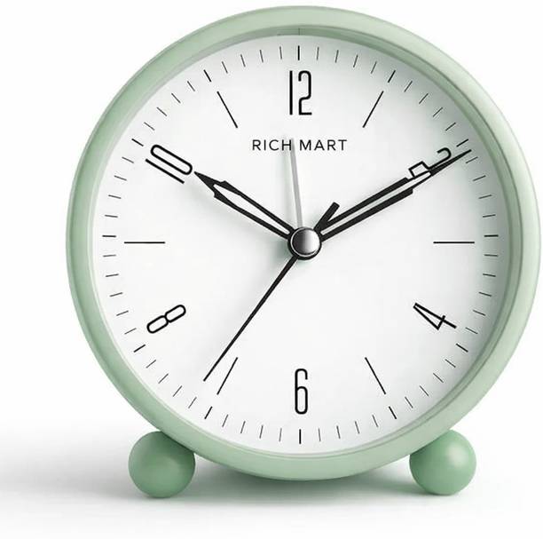rich mart Analog GREEN COLOUR ALARM ANALOG TABLE CLOCK Clock