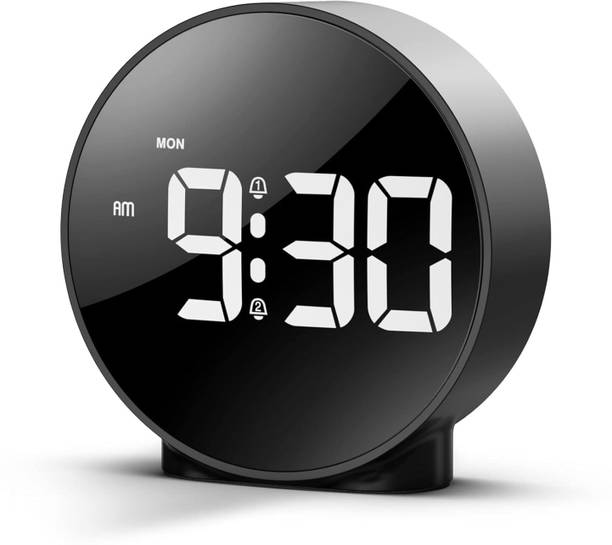 MAPPLE Digital Black Clock