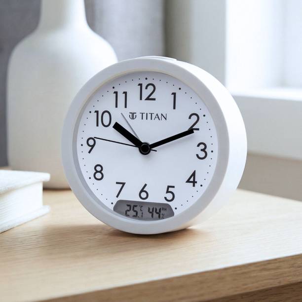 Titan Analog-Digital White Clock