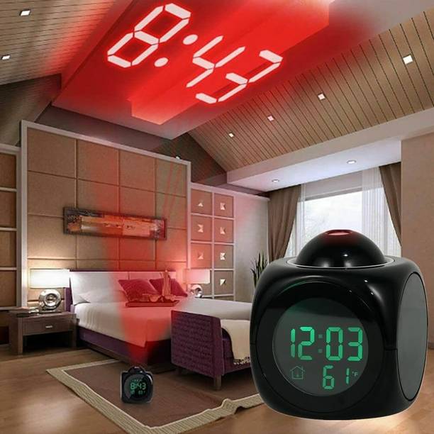 PREMEY FASHION Digital Black Clock