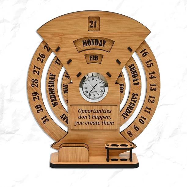 Gojeeva 2 Compartments MDF Desk Calander