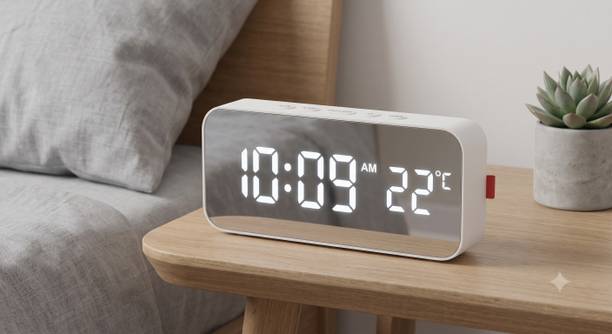 Zetrixity Digital White Clock