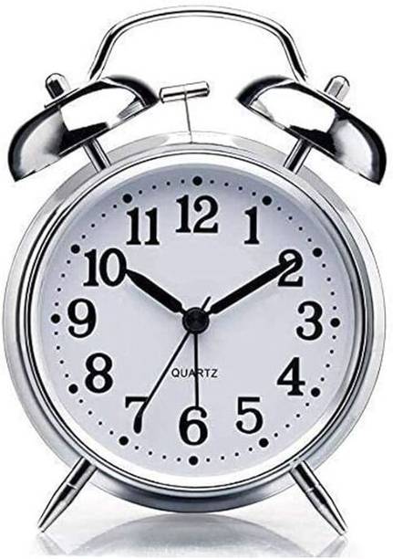 RVK Analog Silver Clock