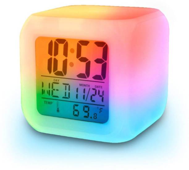 OMNIFANCYSTORE Analog-Digital White Clock