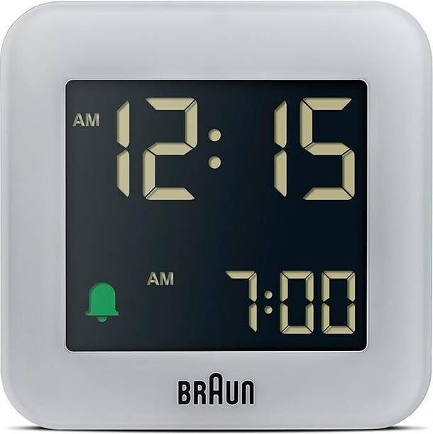 Braun Digital Grey Clock