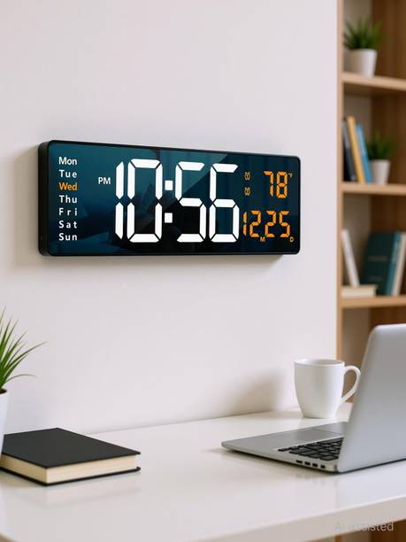 Scribify Digital 25 cm X 38 cm Wall Clock