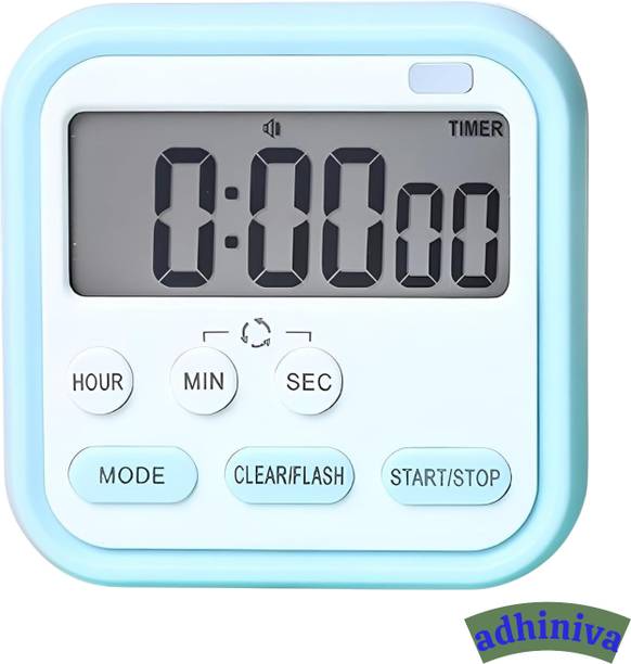adhiniva Digital Blue, Black, Pink Clock