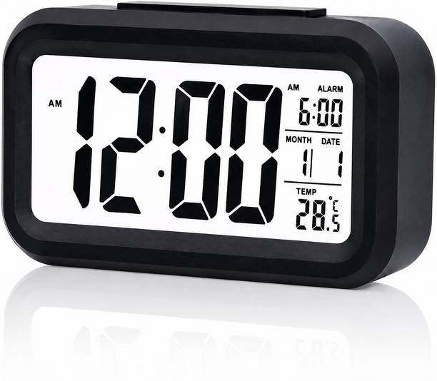 PREM HARI Digital Black Clock