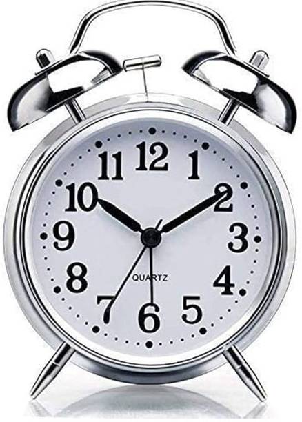 RVK Analog Silver Clock