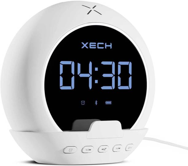 xech Digital white and Black Clock