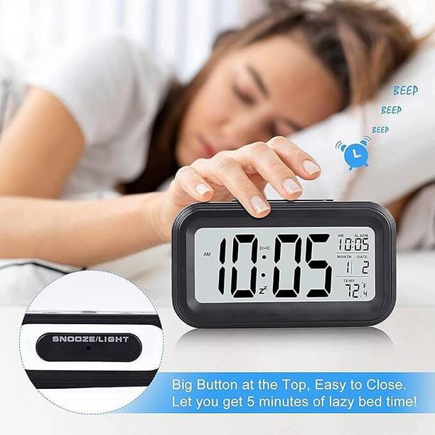 ANPTRADERS Analog-Digital Black Clock