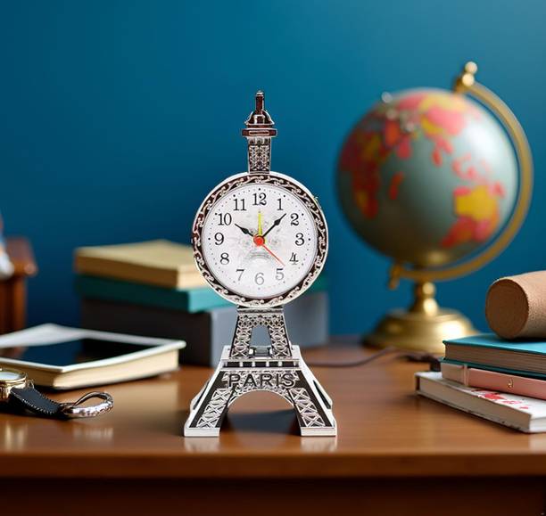 Spiaty Analog Silver Clock