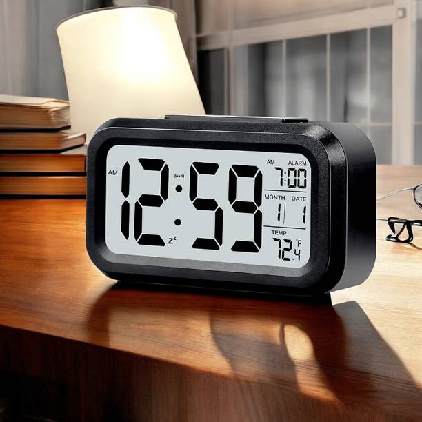 omkarzone Digital Black Clock