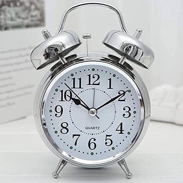 SR Collection Analog Silver Clock
