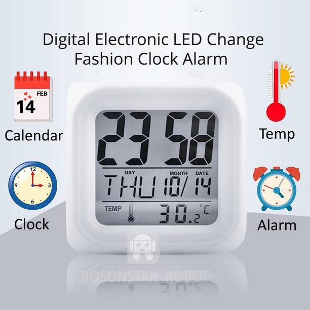 VOLTegIC Digital White Clock