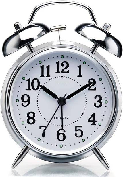 Dwiza Enterprise Analog Silver Clock