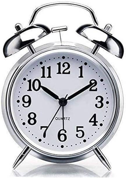 RVK Analog Silver Clock