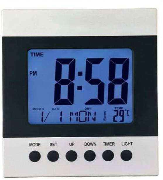 Temix Digital Black Clock