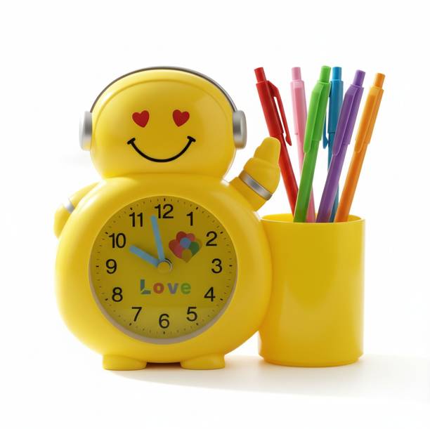 PRIMESTYLE Analog Yellow Clock