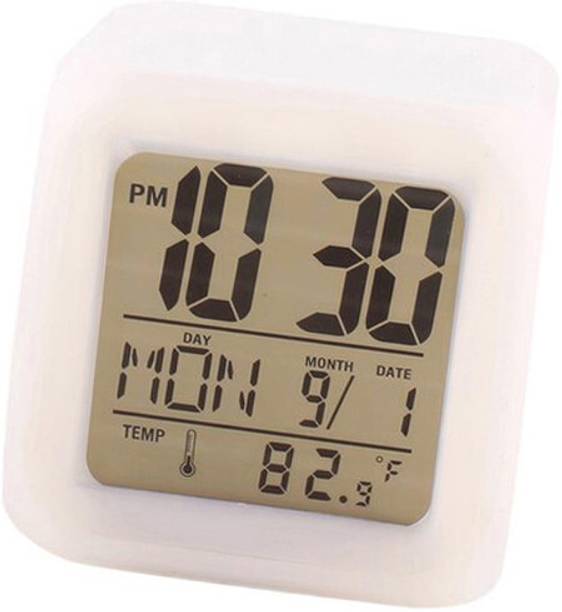 GLARIXA Digital White Clock
