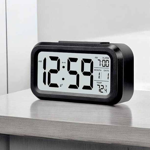 omkarzone Digital Black Clock