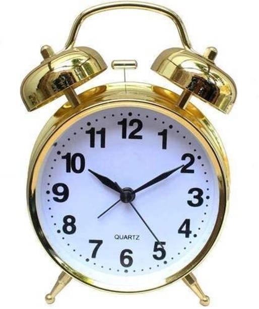 AweStuffs Analog Golden Clock