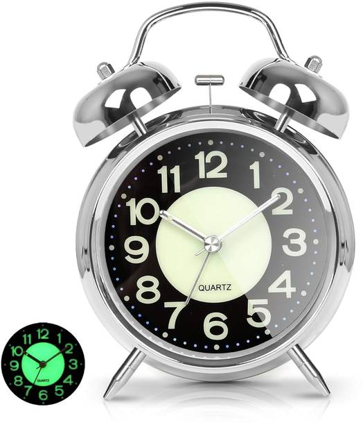 TheKitchenWault Analog Silver Clock