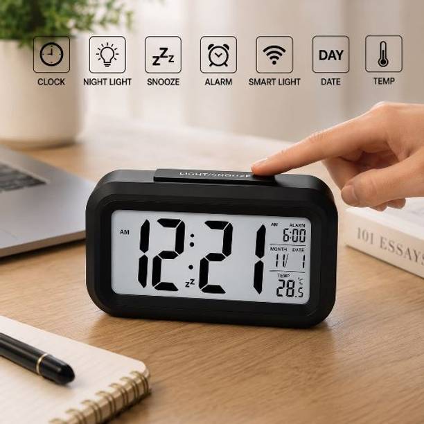 Wellfinity Digital Black Clock