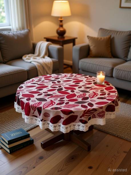 ZITIN PVC 4 Seater Floral, Printed Table Cover