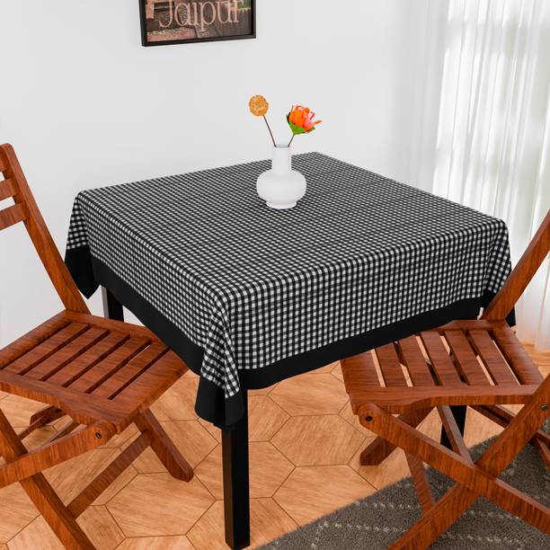 KUBER INDUSTRIES Cotton 4 Seater Checkered Table Cover