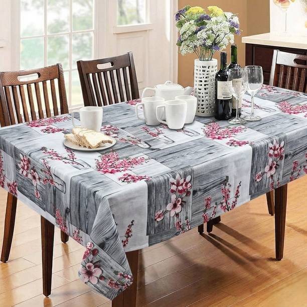 BESTOFKART PVC 6 Seater Printed Table Cover