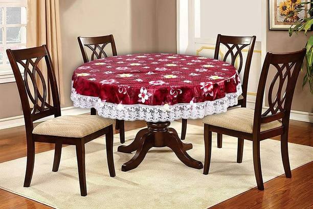 RMDecor PVC, Satin 4 Seater Floral, Printed Table Cover