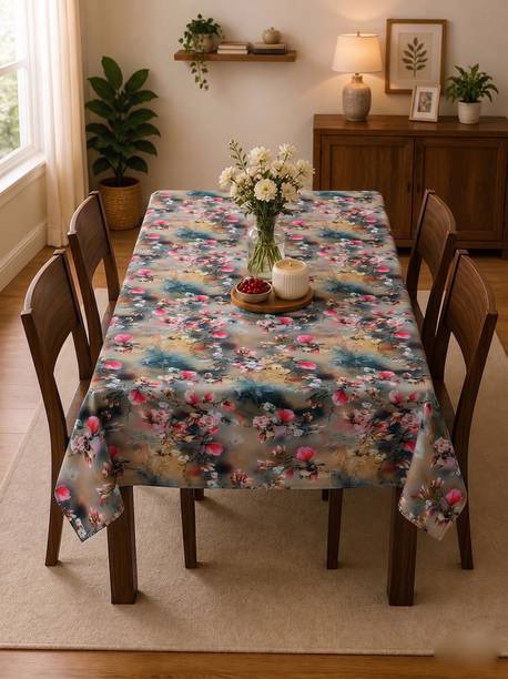 Home Stylish PVC 4 Seater Floral Table Cover